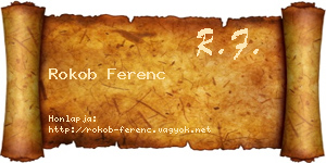 Rokob Ferenc névjegykártya