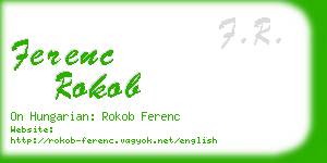 ferenc rokob business card